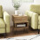 Costway 2 PCS Bedside Table w/Drawers & Legs Wooden Nightstand Sofa Side Table 10
