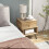 Costway 2 PCS Bedside Table w/Drawers & Legs Wooden Nightstand Sofa Side Table 9