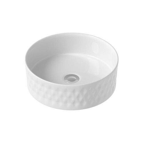 Affine Round Countertop Basin Gloss White - 360 x 360mm 2