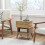 Costway 2 PCS Bedside Table w/Drawers & Legs Wooden Nightstand Sofa Side Table 11