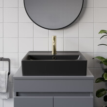 Affine Rectangular Countertop Basin Matt Black - 505 x 352mm