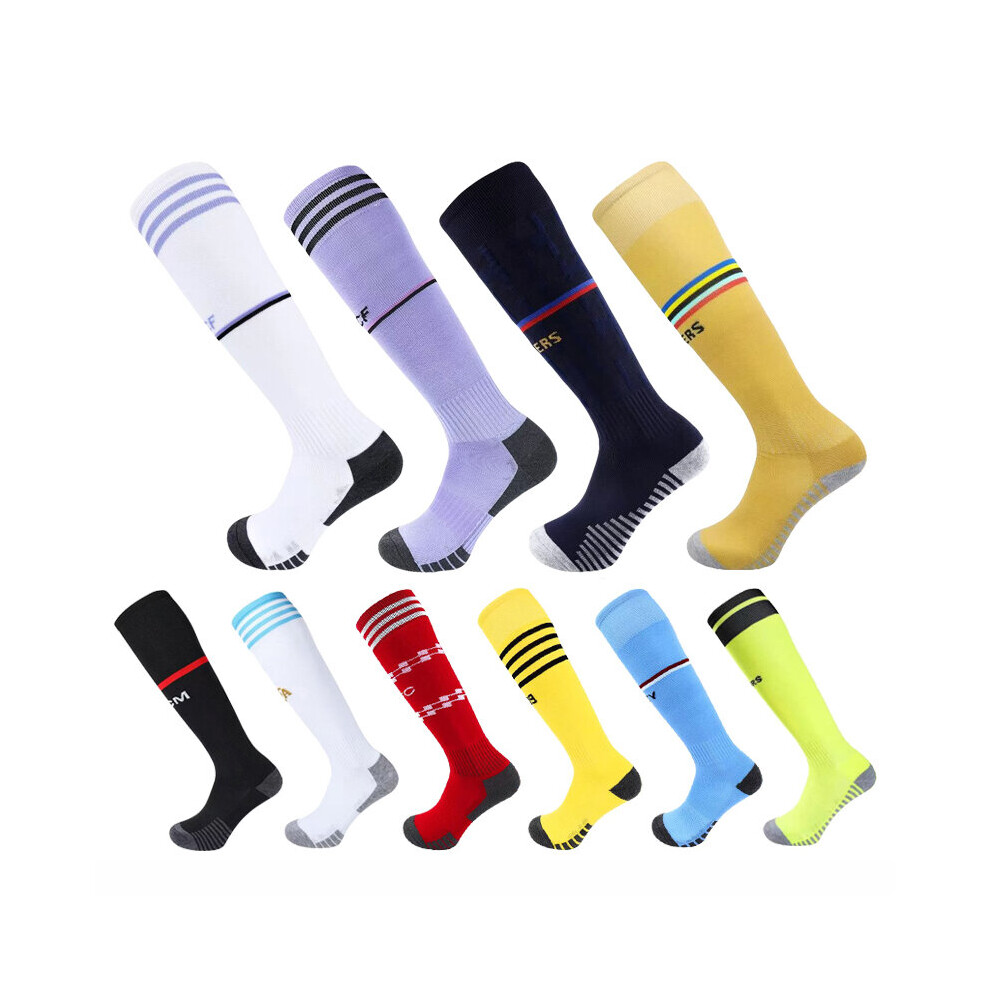 (United home, Kids(EU30-36)) 22-23 Season European Club Football Socks Adults Kids Professional Long Tube Sock Towel Breathable Cotton Sock