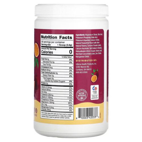 Ultima Replenisher, Ηλεκτρολύτης Μίγμα, Πασιφρουτί, 11.4 oz (324 g) 2