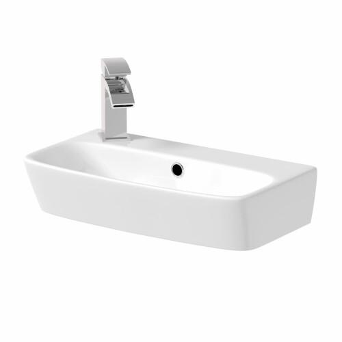 Affine Wall Hung Basin Gloss White - 450 x 255mm 1