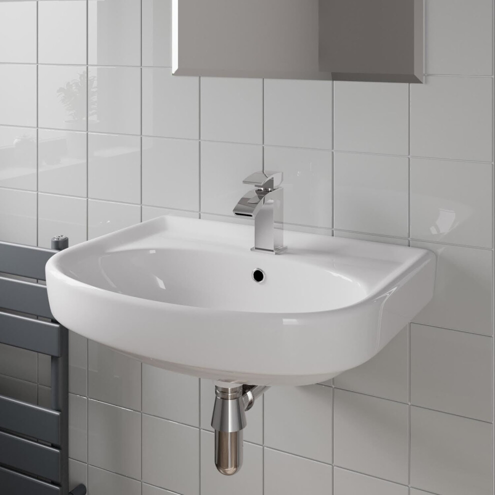 Affine Wall Hung Basin Gloss White - 560 X 415Mm 5056696003899
