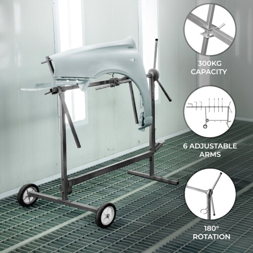 T-Mech Rotating Paint Panel Stand Large Mobile Panelstand Rack Body Shop Repair Garage 1