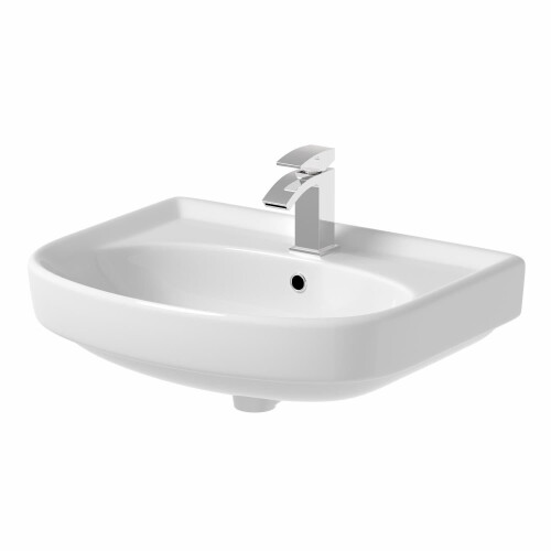 Affine Wall Hung Basin Gloss White - 560 x 415mm 1