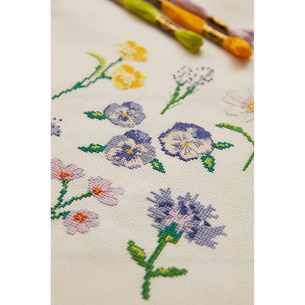 (Peaceful Flowers) DMC Mindful Making Cross Stitch Kits