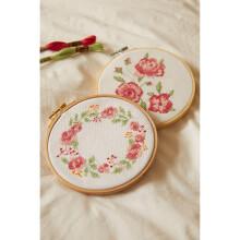 (Tranquil Rose) DMC Mindful Making Cross Stitch Kits