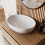 Affine Oval Countertop Basin Gloss White - 505 x 398mm 2