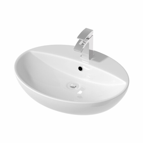 Affine Oval Countertop Basin White - 550 x 420mm 2