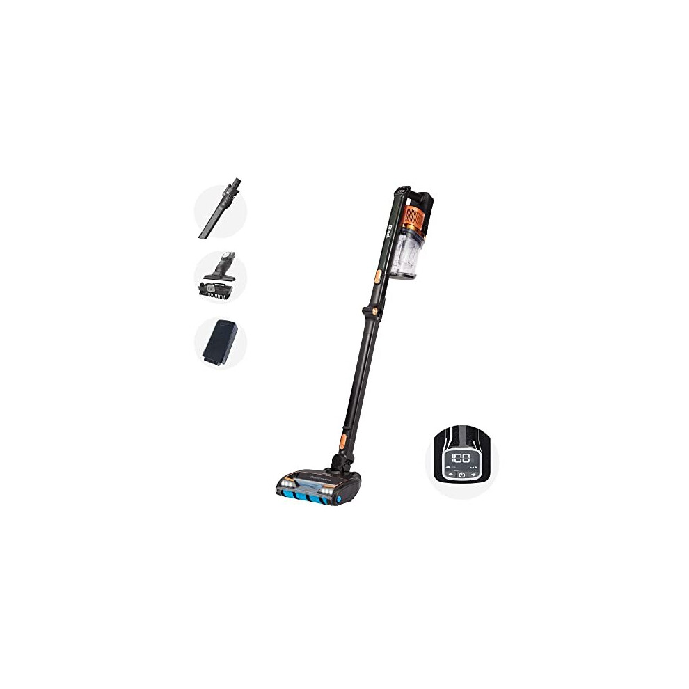 Shark Cordless Stick Vacuum Cleaner [IZ300UK] Anti Hair Wrap, PowerFins, Single Battery, Black & Copper