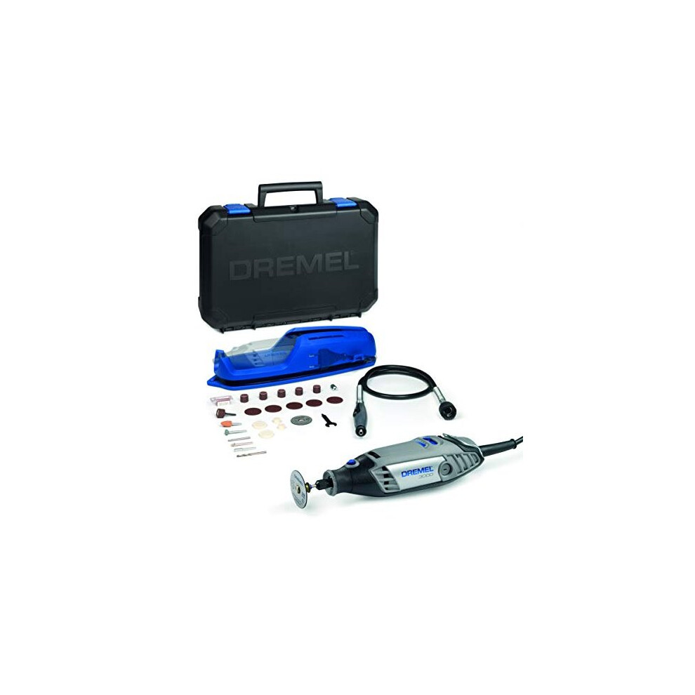 Dremel 3000 Rotary Tool 130 W, Multi Tool Kit with 1 Attachment 25 Accessories, Variable Speed 10.000-33.000 RPM