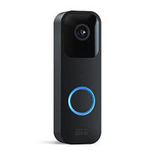 Blink Video Doorbell | Two-way audio, HD video, motion and chime app alerts, easy setup, Alexa enabled, Blink Subscription Plan Free Trial (Black)