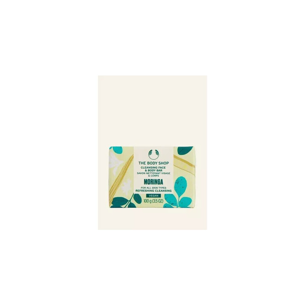 The body shop cleansing face & body bar - moringa
