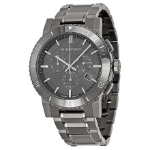 Burberry BU9381 Chronograph Men's Watch - 42mm Stainless Steel, Grey Dial, Date, Lap Timer, Night Light, 5 Bar
