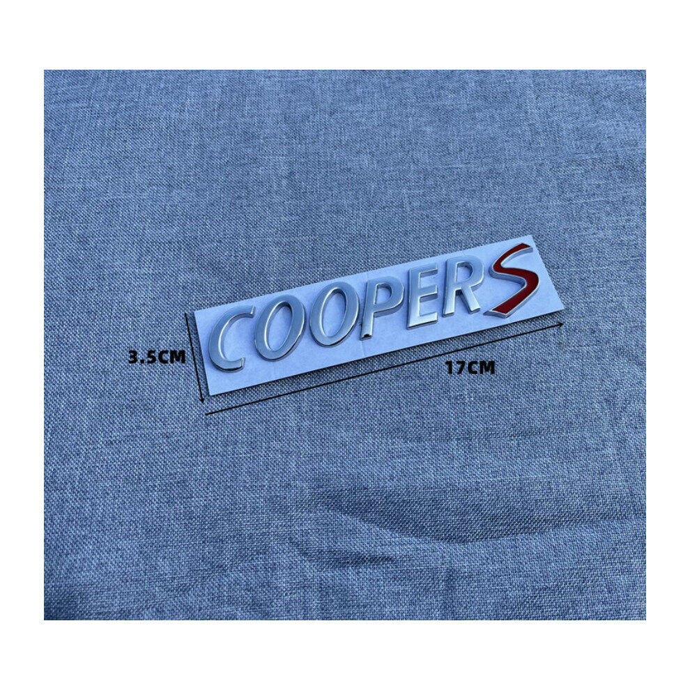 (Silver) 3D Emblem Rear Trunk Badge Sticker For Mini Cooper Silver 4754135873263