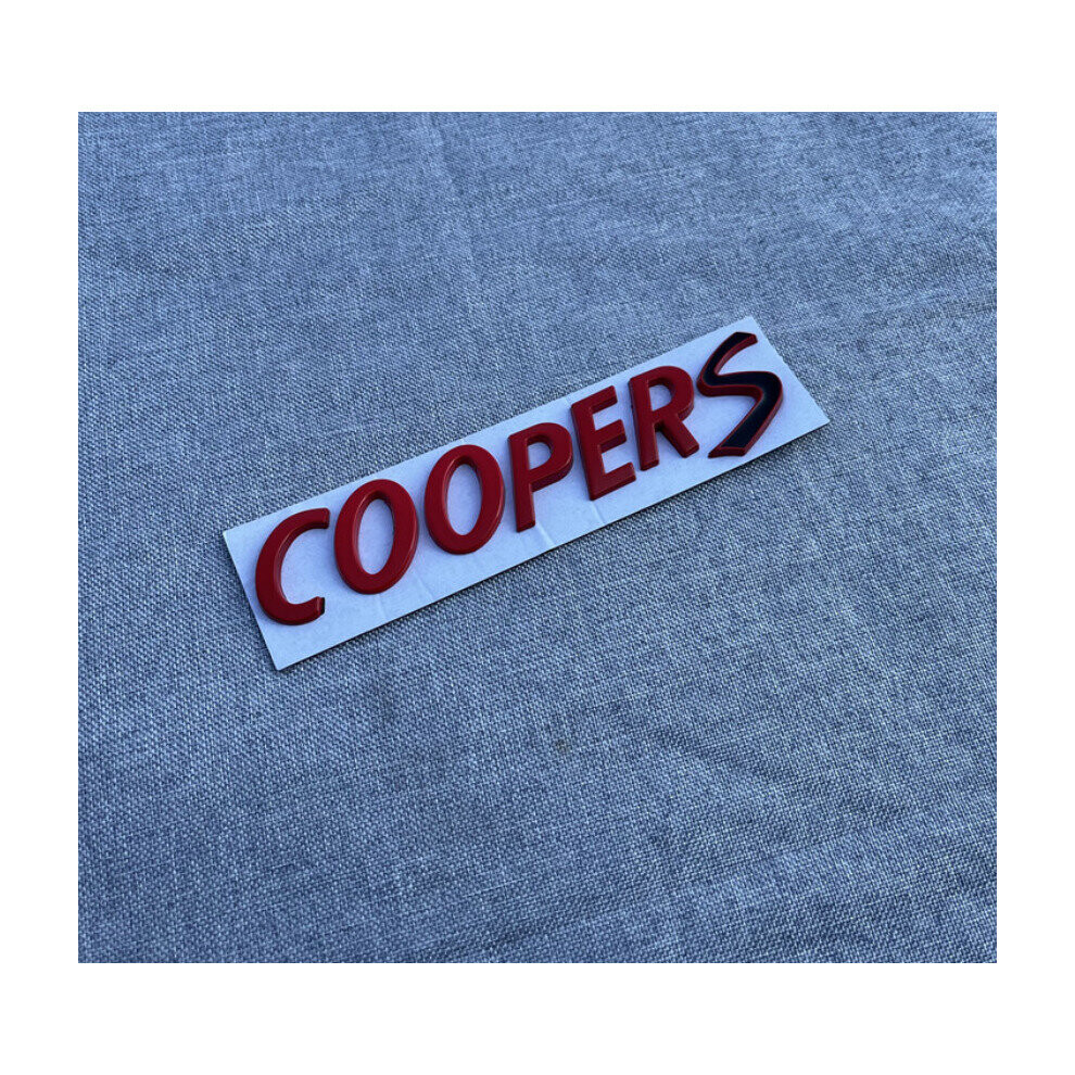 (Red) 3D Emblem Rear Trunk Badge Sticker For Mini Cooper Red 4754135873256