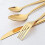 24 Stück Edelstahl Gold Besteck Kantine Set Supreme Qualität 12
