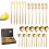 24 Stück Edelstahl Gold Besteck Kantine Set Supreme Qualität 3