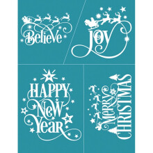 Happy Year Silk Screen Printing Stencil DIY Crafts Projects