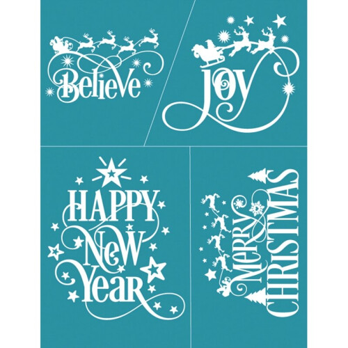 Happy Year Silk Screen Printing Stencil DIY Crafts Projects