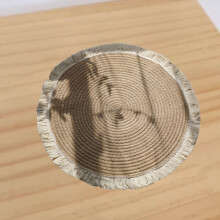 Jute Round Indoor Area Rug Woven Tassel Bedroom Baby Nursery Coffee Table Bed Side Circle Throw Rug Floor Mat Footcloth