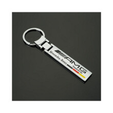 (Stainless steel Key Ring Car Logo Key Fobs for Mercedes-Benz AMG) Steels Bar Keychain M Power AMG Logo Pendant