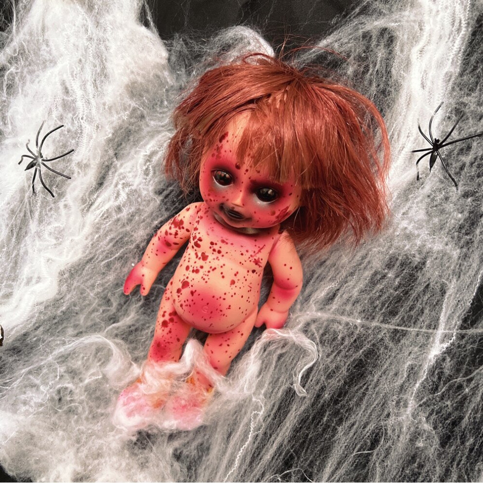 (Girls) Halloween Decoration Haunted Doll Voodoo Doll Ugly Dolls Zombie Doll Scary Zombie Baby Doll Ghost Baby Doll Halloween Haunted House Decoration