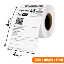 (500 Label Roll) 4x6 Thermal Label Printer Label Thermal Direct Shipping Label Package Labels for Thermal Label Printer