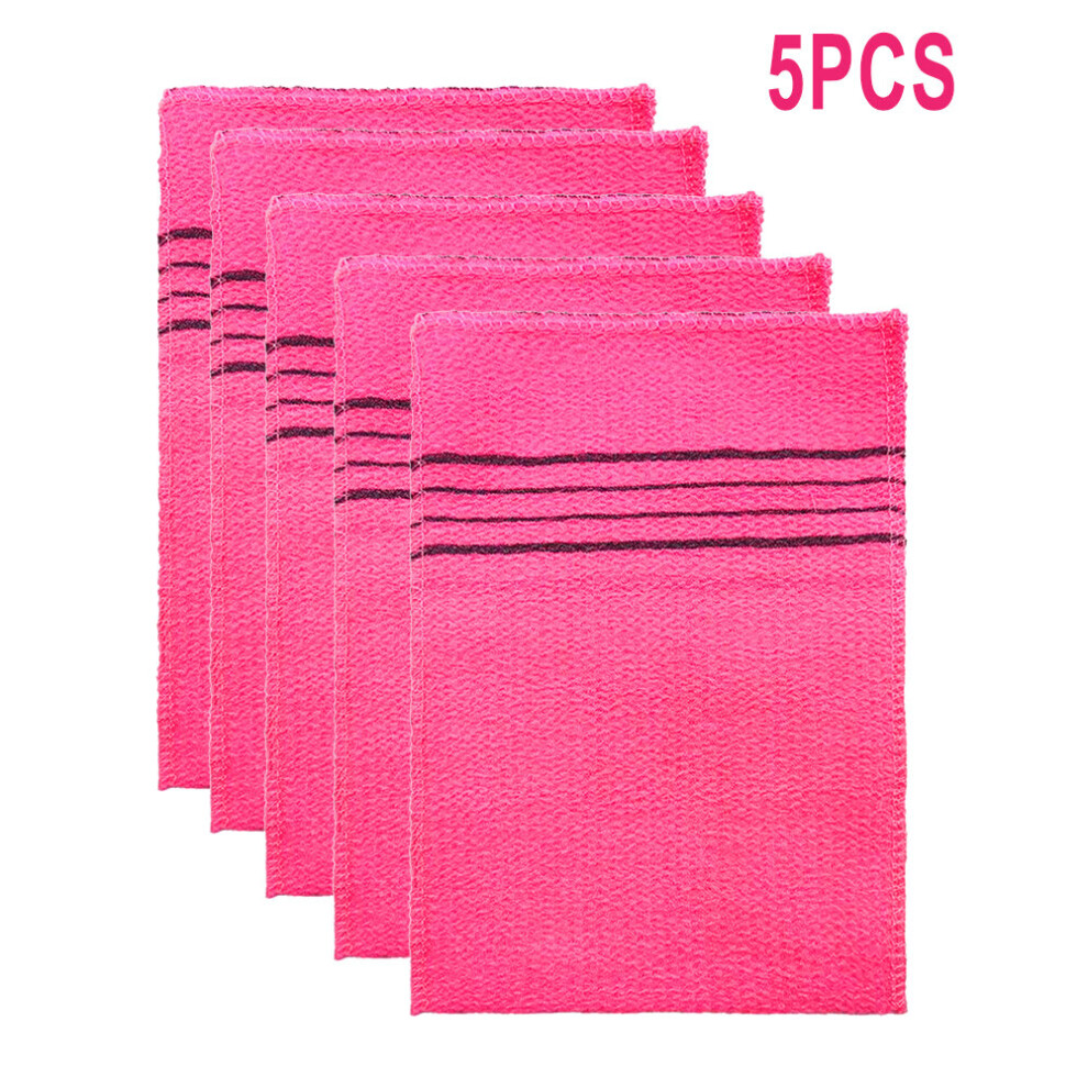 5 Pcs Exfoliating Bath Washcloth Body Scrub Shower Soft Towel Home Garden Bath Towels Washcloths