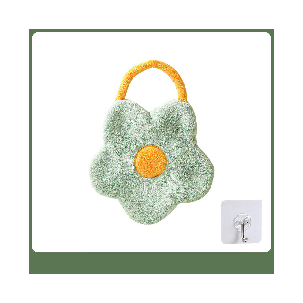 Cartoon Flowers Hand Towel Soft Coral Fleece High Absorbent Skin Friendly Childrens Handkerchief Kitchen Bath Towels