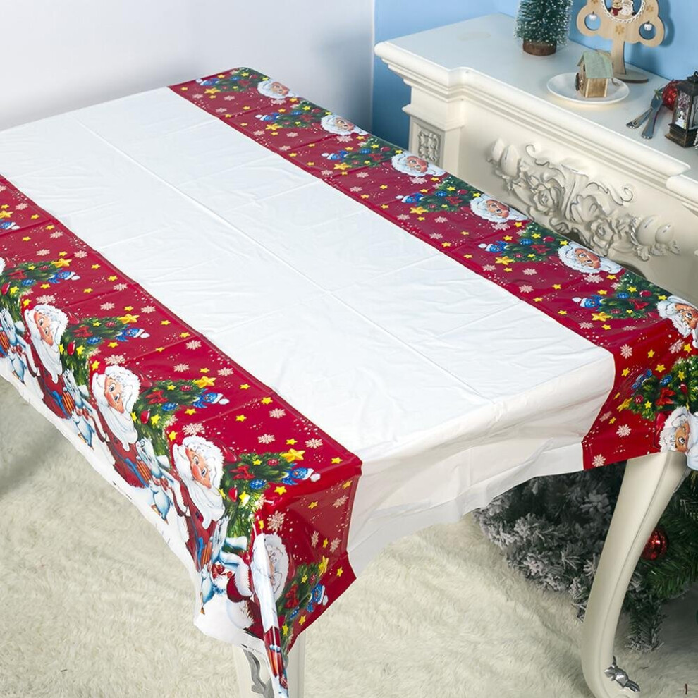 Christmas Santa Table Cover Tablecloth Cushion Mat PVC Waterproof Party Holiday Decor-image-OPC-PCFYS8S-NEW