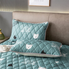 Waterproof Pillowcase Couple Bed Sleep Pillow Cover Set of 2 Breathable Soft Quilted Fits Queen Size Pillow Protectors Standard