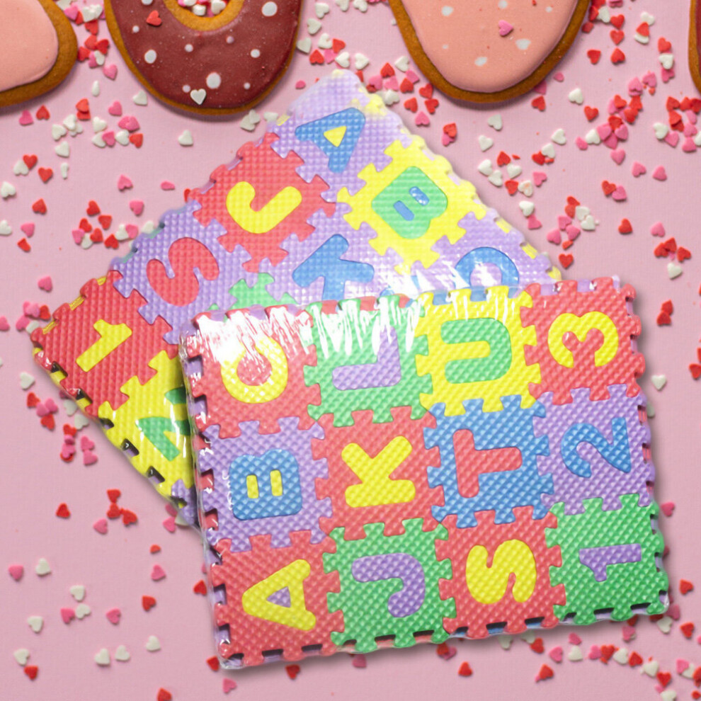 36pcs Number Alphabet Letter 3D Puzzle Soft Floor Mat Baby Crawling Foam Carpet
