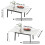 (White) Extendable Kitchen Dining Room Table Rectangular 6
