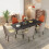 (Grey) Extendable Kitchen Dining Room Table Rectangular 5