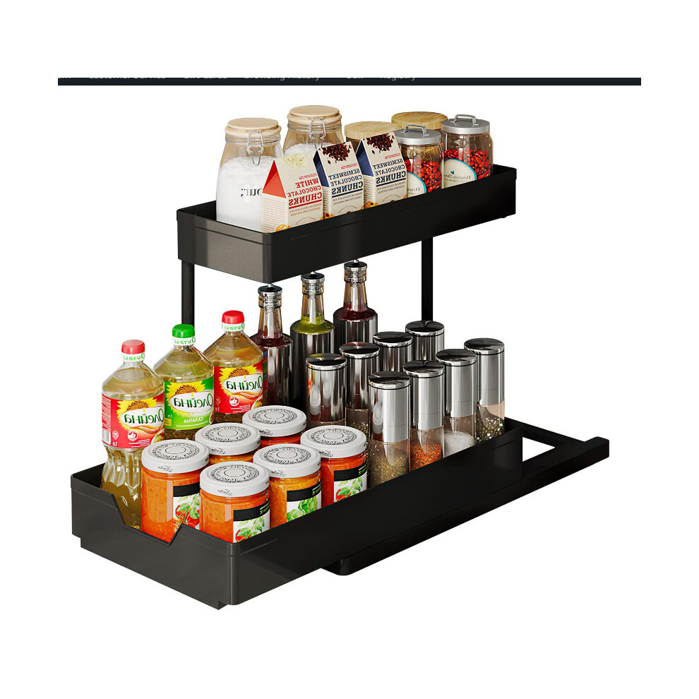 Multifunctional Plastic Pull Out Kitchen Storage Rack