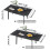 (Grey) Extendable Kitchen Dining Room Table Rectangular 6