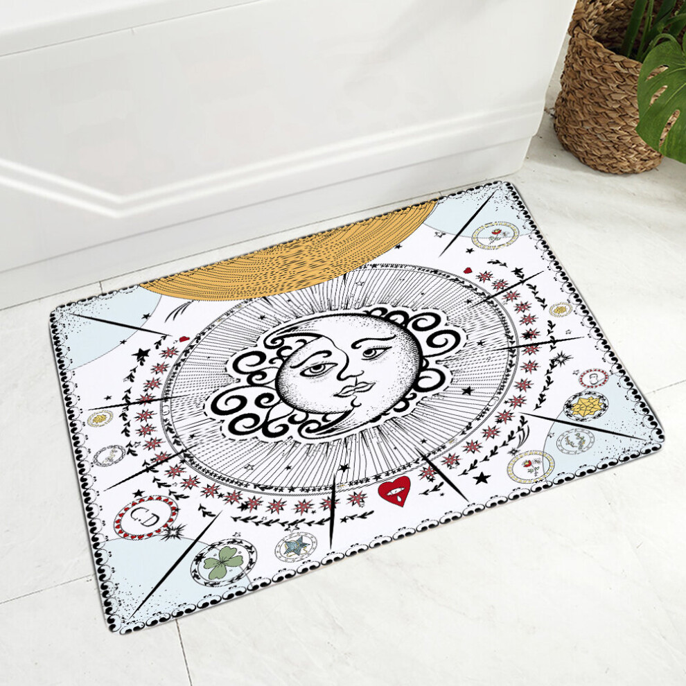 Geometric Patterns Floor Mat for Bathroom Woman Bedroom Non-Slip Decor Star Eye Doormat Soft Flannel Carpet 40x60cm-image-OPC-PCFYVR7-NEW