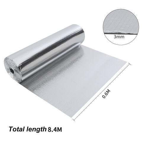 Living And Home (8.4m L x 0.6m W) Reflective Single Bubble Aluminum Foil Insulation Roll 1