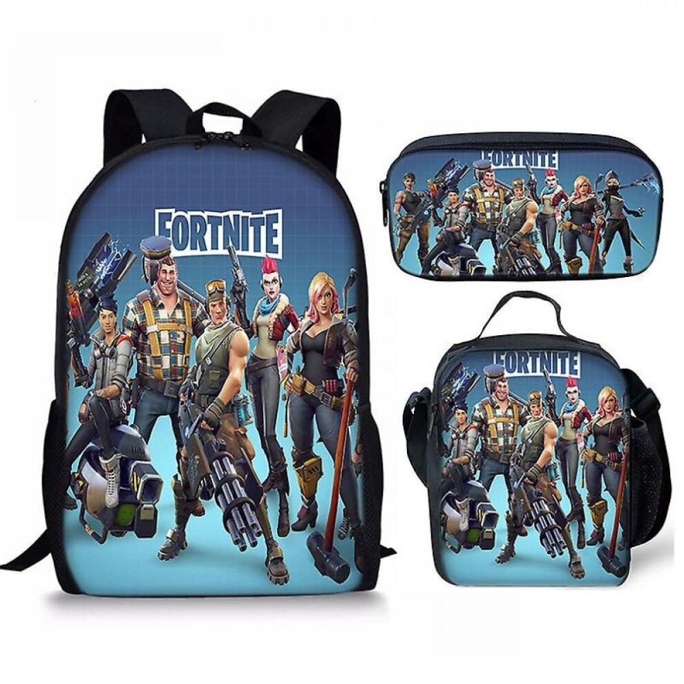 (style5) Children's Game Fortnite Backpack Three-piece Set Of Children's Gifts/10 Types To Choose From#1