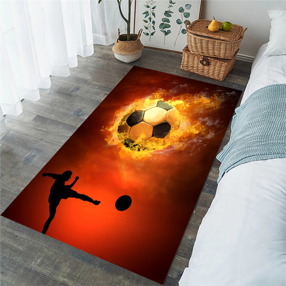 CLOOCL Football Carpets Ice Fire Soccer 3D Printed Carpets for Living Room Bedroom Rugs Anti-slip Bath Mat 5 Size-image-OPC-PCFZ5RG-NEW