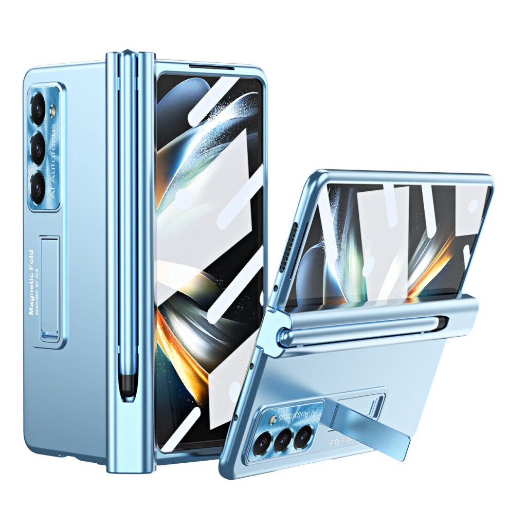 (Galaxy Z Fold 5 5G, Blue) 360Â° Protective Hard Case with S Pen for Samsung