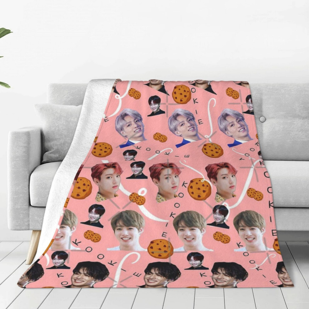 Jungkook Kookie Collage Double Blanket Baby Blanket Winter Bedspreads For Bed Ultralight