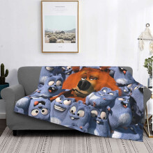 Grizzy And The Lemmings Blanket Fleece Autumn/Winter Comedy Anime Soft Throw Blanket for Bed Car Plush Thin Quilt