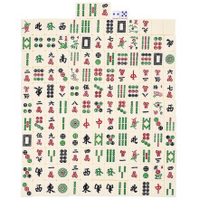 1 Set Portable Reusable Mahjong Kit Funny Mahjong Set Mahjong For for Decorate Home