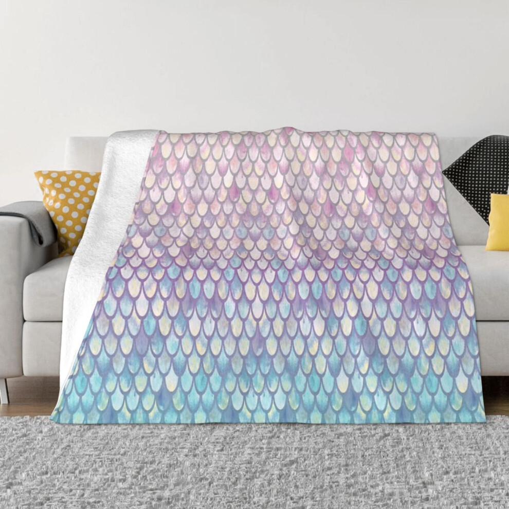Spring Mermaid Scales Bedspread In The Bedroom Baby Blanket Blanket With Picture Sofa Blanket Plush
