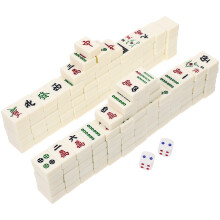 1 Set Portable Decorative Mahjong Game Mahjong For Funny Mahjong Set Chinese Mahjong Set for Decorate