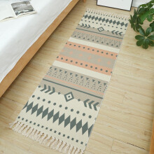 Cotton Linen Tassel Woven Carpet Floor Mat Door Bedroom Tapestry Decor Blanket Tea Living Room Carpet Area Rug Home Decoration